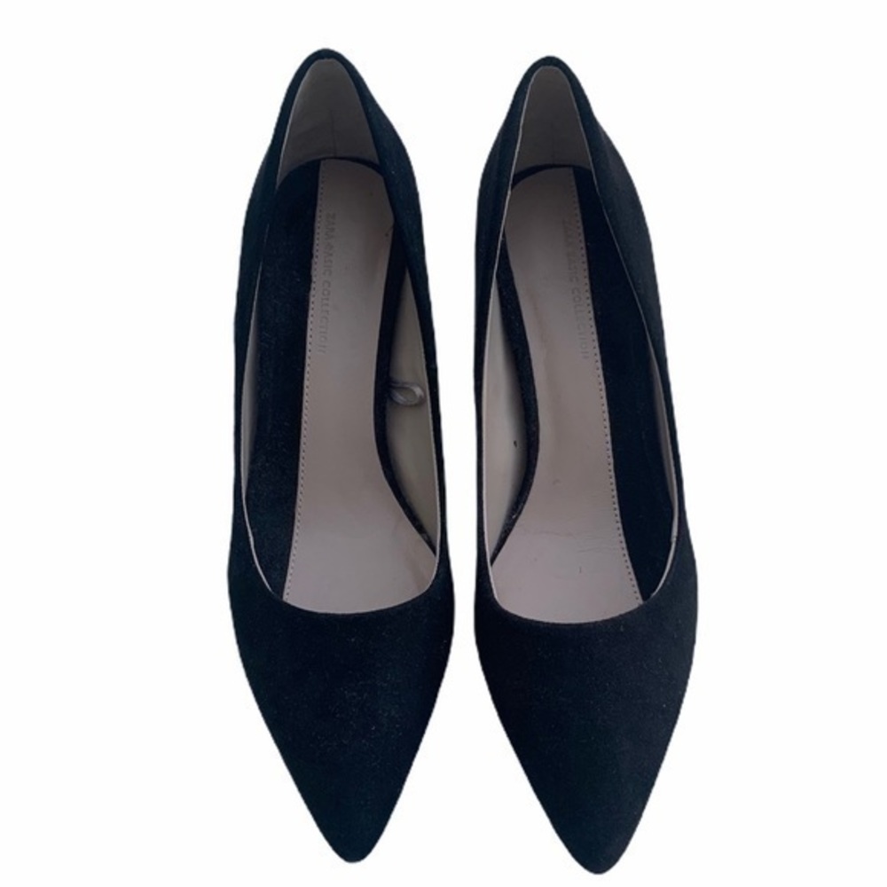 Zara Basic Collection Black Suede Heels
